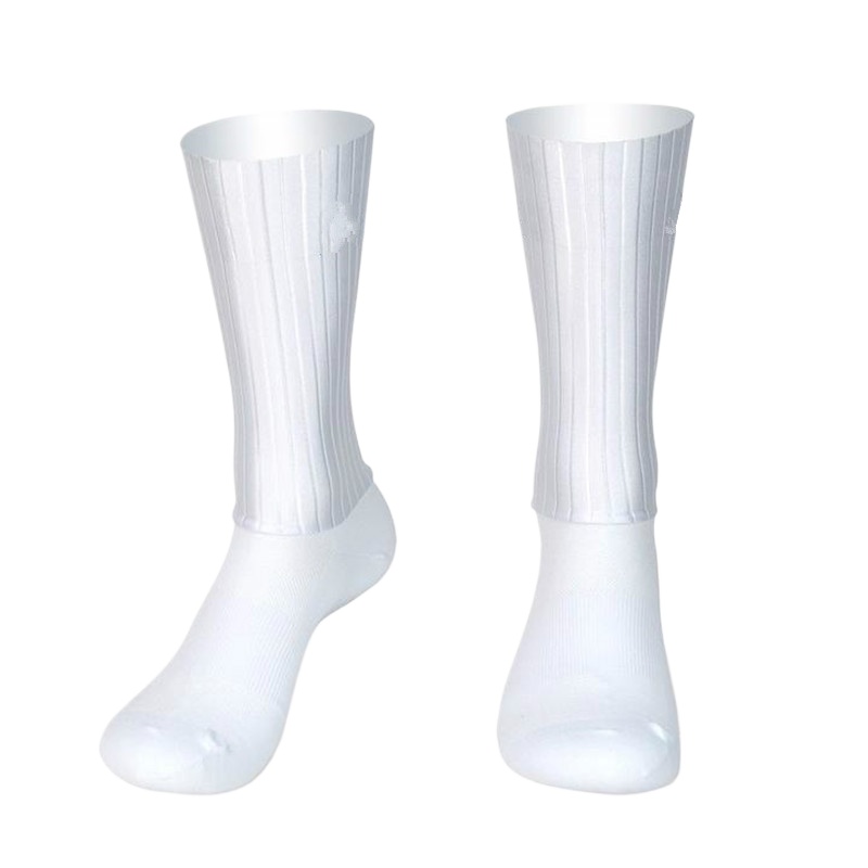 Ykyw Cycling Gear - Aero Fietsen Zomer Anti Sokken Whiteline