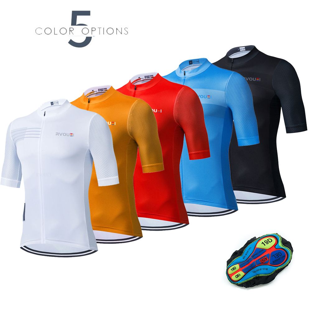 Ykyw Cycling Gear - Rvouei Team Heren Wielertrui Fietsen Racing