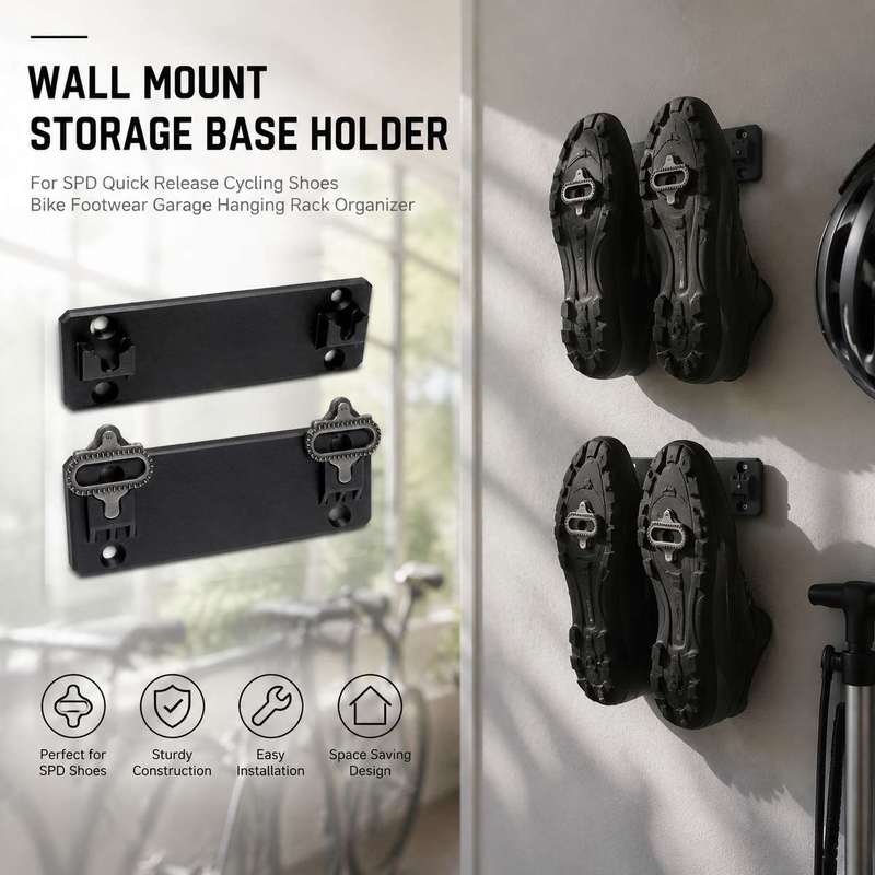 Cycling Gear Wall Storage - Garage Wandmontagehouder Geschikt voor SPD Quick