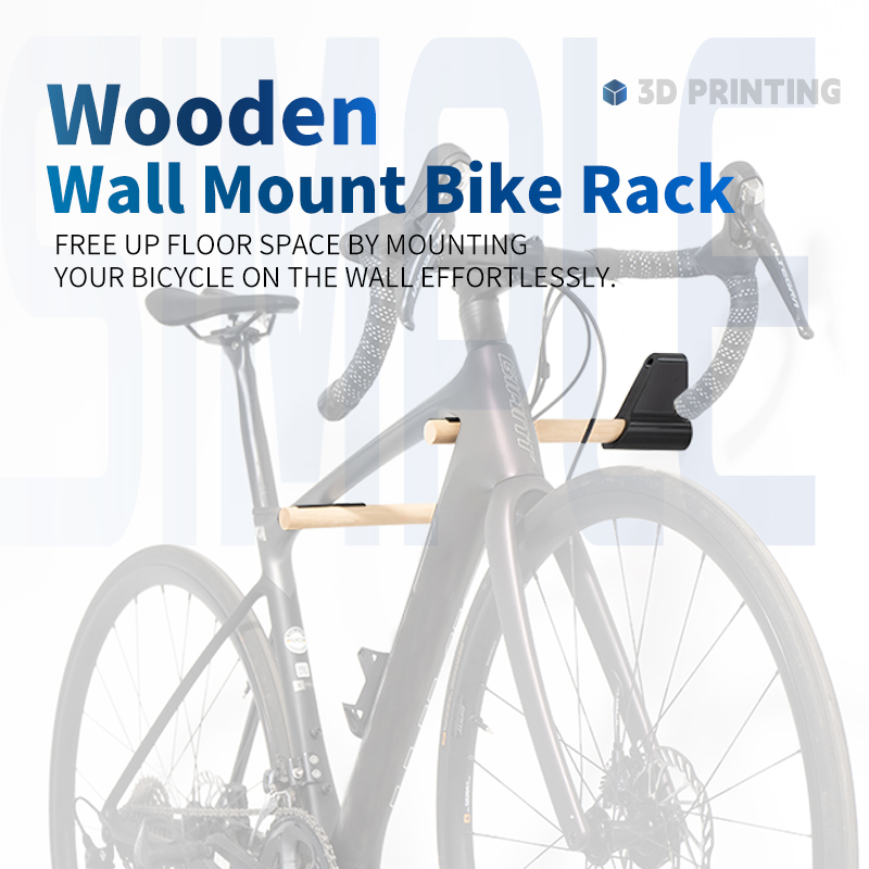 Cycling Gear Organizer Wall - Wandmontage fietsopbergrek van massief hout, ophangbeugel