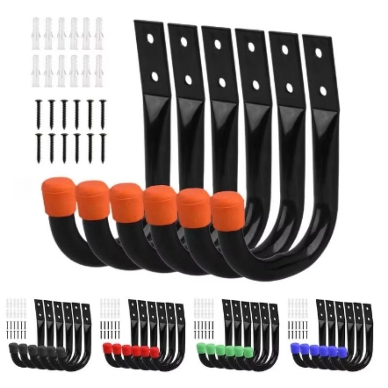 Cycling Gear Wall Storage - 6 stks/set Fiets Muurbevestiging Haken Fiets