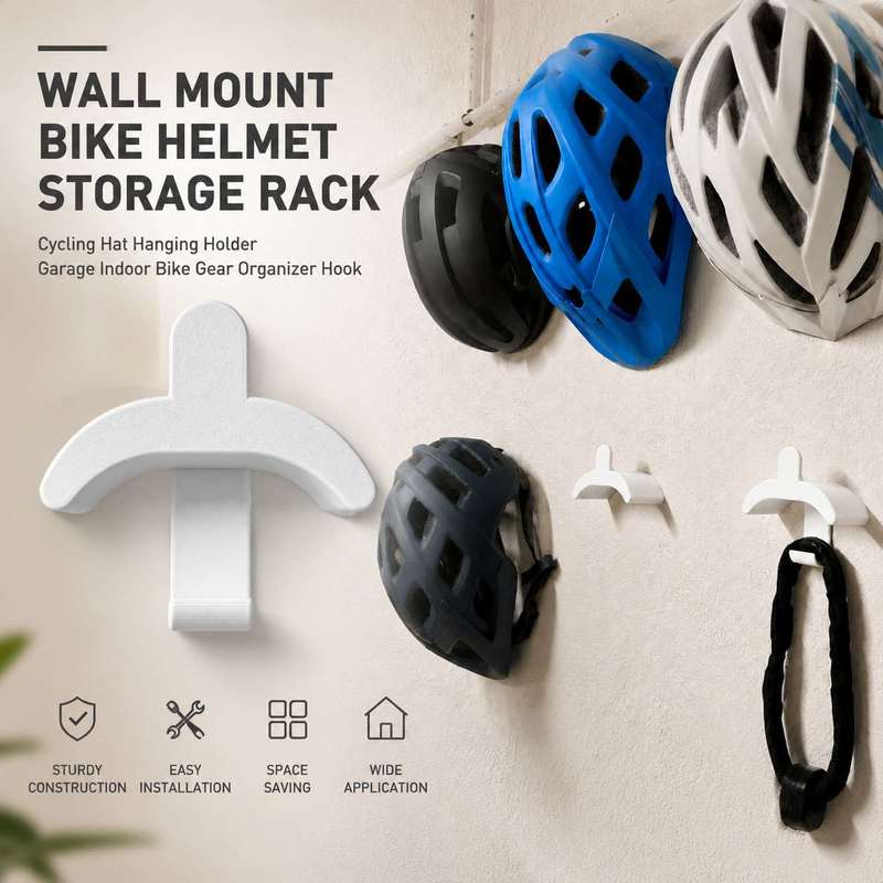Cycling Gear Organiser - Wandmontage Fiets Helm Opbergrek Fietsmuts Ophanghouder