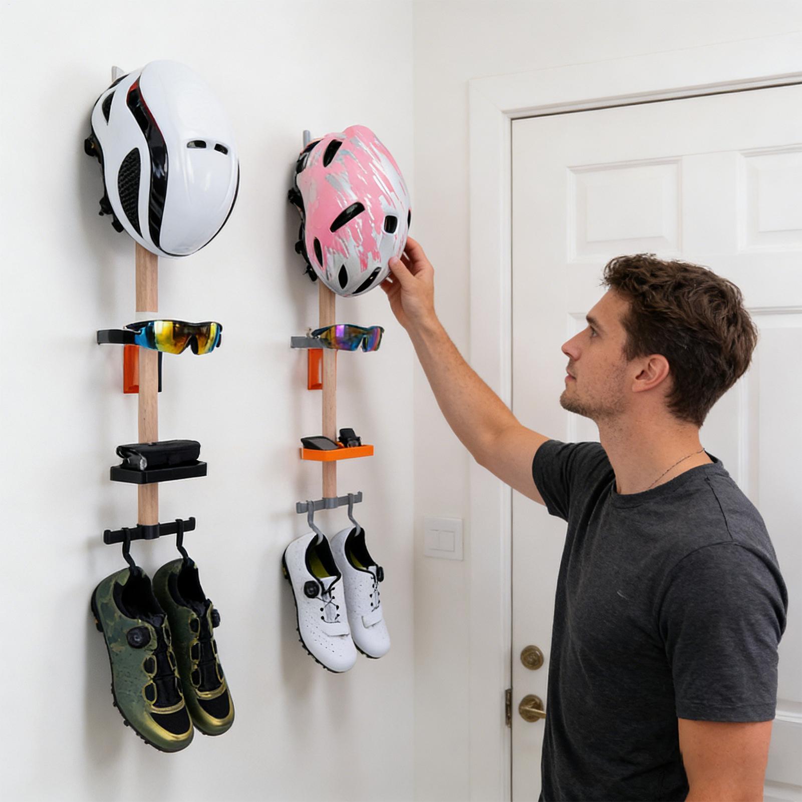 Cycling Gear Wall Storage - Verticale organizer voor fietsuitrusting, wandgemonteerde houder