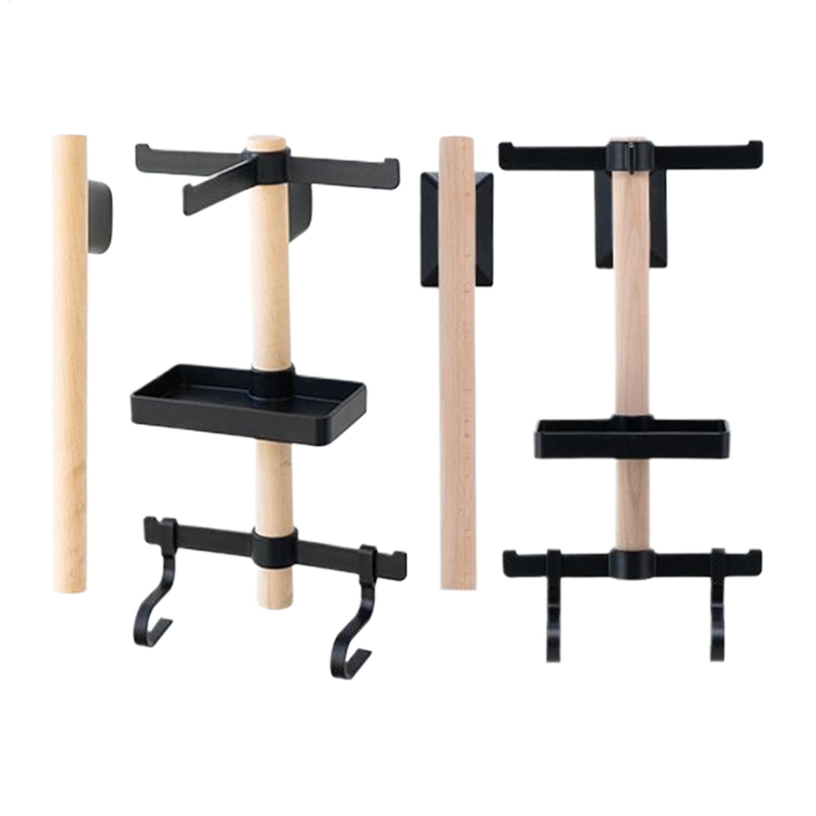 Cycling Gear Organizer Wall - Fietswandopbergrek 1 set beukenhouten gemonteerde uitrustingrek