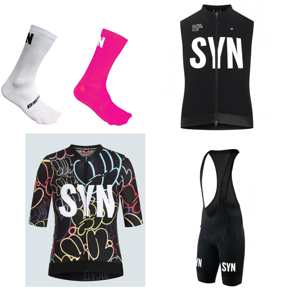 SYN Witte wielertrui met korte - Cycling Gear Ladies recensie en prijs