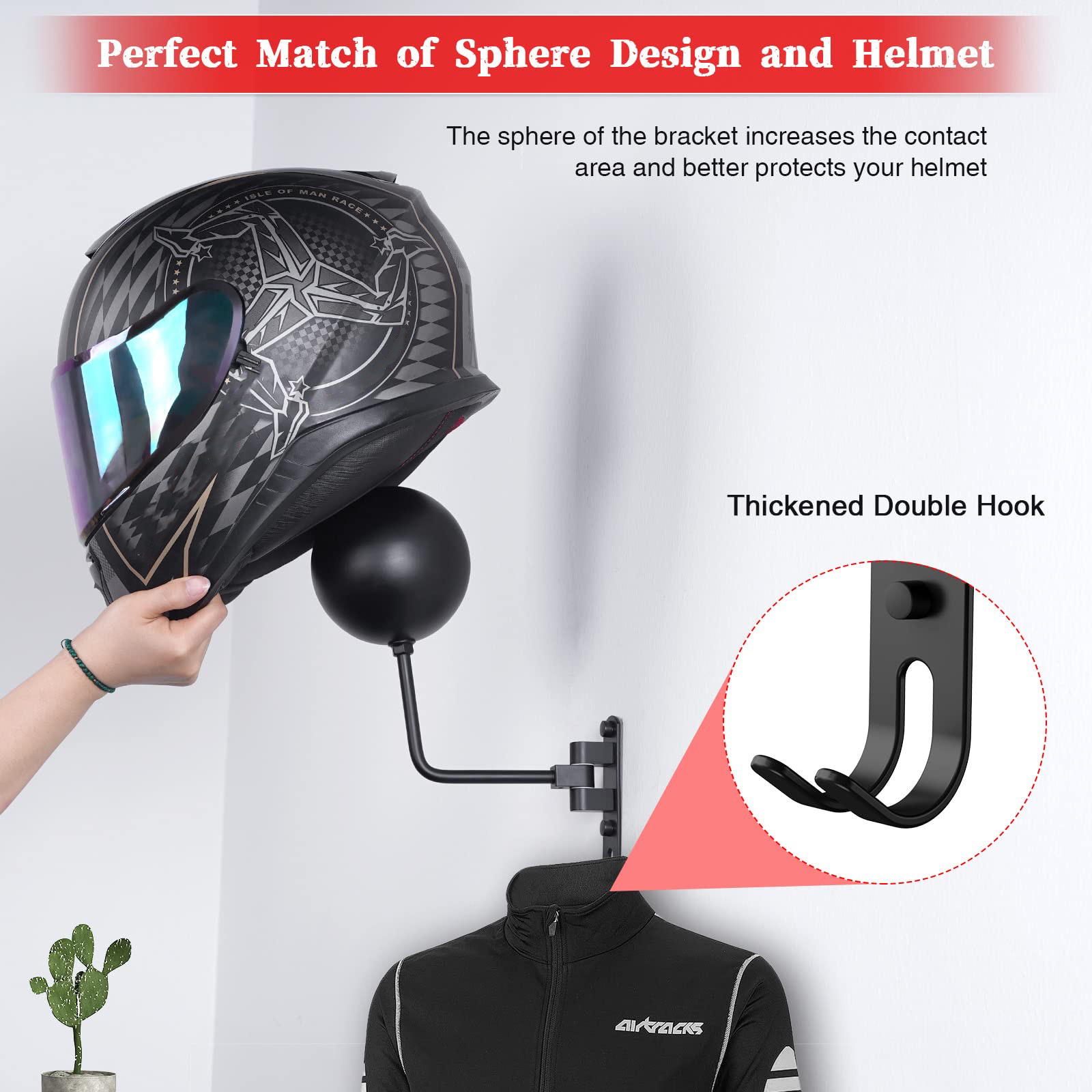Motorhelm wandhouder - 180 gra - Cycling Gear Wall Storage recensie en prijs